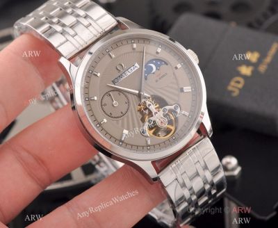 Best Replica Omega Gray Dial Moonphase Movement Stainless Steel Watch